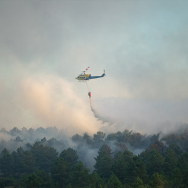 17 de agosto de 2024. Un efectivo aéreo durante un incendio forestal, a 17 de agosto de 2024.