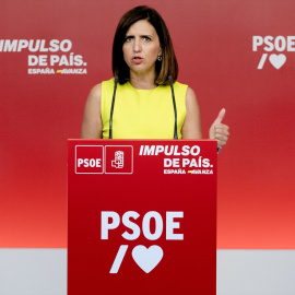 La portavoz de la Ejecutiva del PSOE, Esther Peña, en una imagen de archivo en Ferraz.