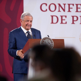 21/04/2022. El presidente mexicano, Manuel López Obrador, durante una rueda de prensa, a 18 de abril del 2022.