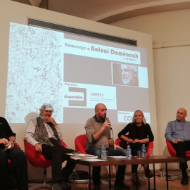 L'acte d'homenatge a Antoni Domènech. ÀNGEL FERRERO.