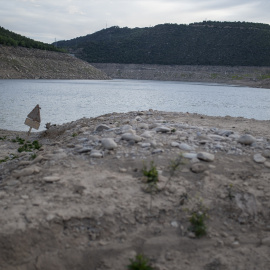 28 de abril de 2023. El embalse de Rialb, en Lleida (Catalunya) cerrado a causa de la sequía, a 28 de abril de 2023.