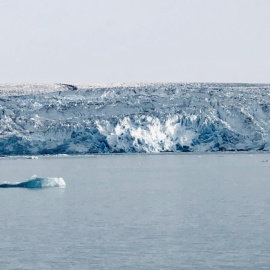 Una imagen de un glaciar de Groenlandia, en pleno deshielo