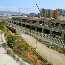 Vista aèria de la futura estació de La Sagrera