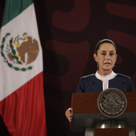 La presidenta electa de México, Claudia Sheinbaum, durante un acto celebrado en junio.