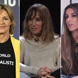 Las periodistas Almudena Ariza, Ana Pardo de Vera y Sandra S. Riquelme.