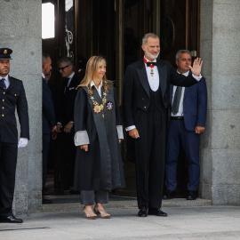 Isabel Perelló con Felipe VI en la inauguración del año judicial, en el Tribunal Supremo