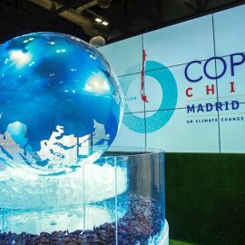 02/12/2019. - La COP25, que se iba a celebrar en Chile, arranca en Madrid con el lema "Tiempo de actuar". / EFE - EMILIO NARANJO