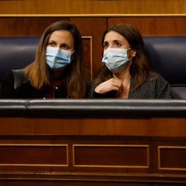 /7/04/2022) Ione Belarra e Irene Montero en el Congreso de los Diputados.