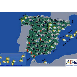 Previsión meteorológica para este jueves 19 de diciembre de 2019. EFE