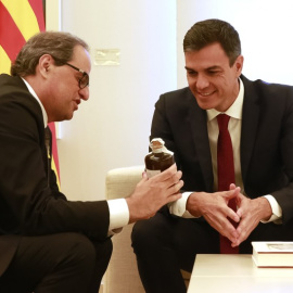 Quim Torra y Pedro Sánchez, durante su encuentro en La Moncloa. Madrid, lunes 9 de julio de 2018. - JOSE MARIA CUADRADO JIMENEZ (WEB DE LA MONCLOA)