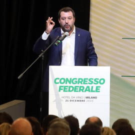 Matteo Salvini en el congreso de La Liga de este pasado fin de semana | EFE