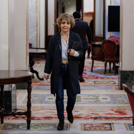 La vicepresidenta tercera del Congreso de los Diputados, Gloria Elizo, a su llegada a una reunión de la Mesa del Congreso de los Diputados, a 26 de abril de 2022.