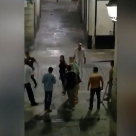 Pelea callejera en Ciutat Vella.