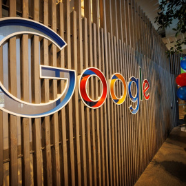 18/05/2022. Vista del vestíbulo de las oficinas de Google en  Mountain View, California, a 16 de mayo de 2022.