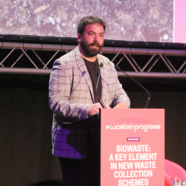 El director de l'ARC, Isaac Peraire, durant la seva conferència en les jornades del Waste in Progress.