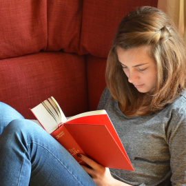 Una chica adolescente leyendo un libro / Pixabay