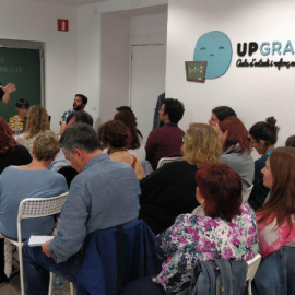 Primera reunió del Consell Ciutadà de Podem després de l'elecció de Xavier Domènech com a secretari general, al passat mes d'abril. / Podem Catalunya.