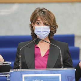 La fiscal General del Estado, Dolores Delgado, interviene en el acto conmemorativo del 40º Aniversario de aprobación del Estatuto Orgánico del Ministerio Fiscal.