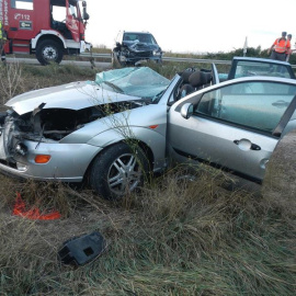 Accidente de tráfico en Navarra. E.P.