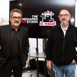 El cofundador del grupo audiovisual Mediapro Studios, Jaume Roures, y el humorista Andreu Buenafuente | EFE