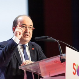 Miquel Iceta en la clausura del Congrés del PSC. EUROPA PRESS