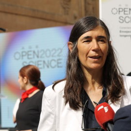 María Blasco durante el Age Open Science de Salamanca.