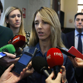 La portavoz del PP, Cayetana Álvarez de Toledo, en declaraciones a los medios