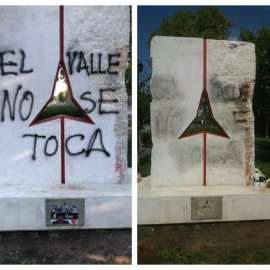 Monumento a las Brigadas Internacionales instalado en Vicálvaro (Madrid). TWITTER/@carlossmato