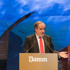 26/05/2022 El presidente ejecutivo de la fábrica Damm, Demetrio Carceller Arce, durante la Junta de Accionistas, a 24 de mayo de 2022, en Barcelona.