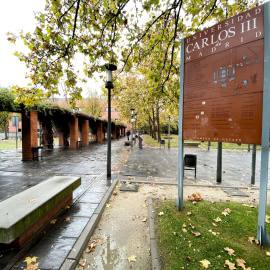 (22/11/2019) Cartel con el mapa del campus de Getafe de la Universidad Carlos III de Madrid (Archivo).