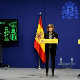 La secretaria de Estado de Empleo, Yolanda Valdeolivas (izq), y el secretario de Estado de la Seguridad Social, Octavio Granado, presentan los datos del paro registrado y la afiliación a la Seguridad Social. (VÍCTOR LERENA | EFE)