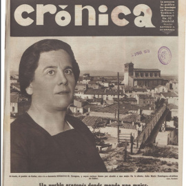 Portada de 'Crónica' de 1932 donde se habla de María Domínguez, la primera alcaldesa republicana