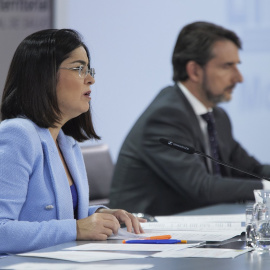 03/06/2022 La ministra de Sanidad, Carolina Darias, y el director del Instituto Sanitario Carlos III, Cristóbal Belda, participan en la rueda de prensa posterior al Consejo Interterritorial del SNS, a 25 de mayo de 2022, en Madrid (España).