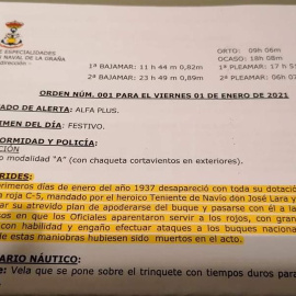 Imagen del documento difundido en Twitter por Néstor Rego, diputado del BNG.