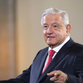 09/06/2022-El presidente mexicano Andrés Manuel López Obrador durante una rueda de prensa este 9 de junio en el Palacio Nacional de la Ciudad de México (México)