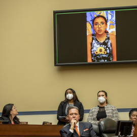 09/06/2022.  Miah Cerrillo, superviviente del tiroteo de Uvalde (Texas), relata su trágica vivencia frente al Congreso de los EEUU, a 9 de junio de 2022.