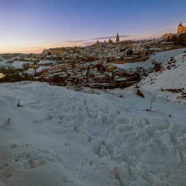 Vista general de la ciudad de Toledo tras el paso de la borrasca Filomena. A partir de esta madrugada se espera la llegada de una ola de frío, con un acusado descenso de las temperaturas a partir del lunes, con temperaturas inferiores a 10 grados bajo ce