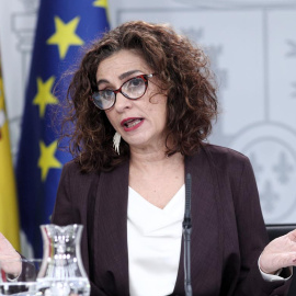 La ministra de Hacienda y Portavoz del Gobierno, María Jesús Montero, comparece en rueda de prensa ante los medios de comunicación tras el Consejo de Ministros. E.P./Eduardo Parra