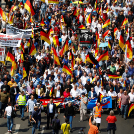 Simpatizantes del partido ultraderechista y anti inmigración AFD se manifiestan en Berlín el pasado mayo.- REUTERS/Hannibal Hanschke