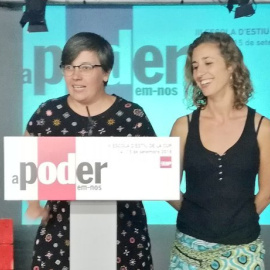 L'exdiputada de la CUP, Mireia Boya, intervenint en l'acte de cloenda de l'Escola d'Estiu dels anticapitalistes. @cupnacional