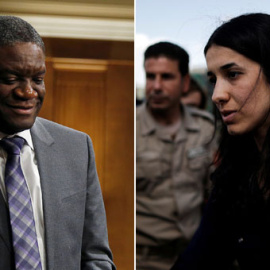 Denis Mukwege y Nadia Murad, ganadores del Nobel de la Paz 2018. - REUTERS