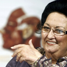 Imagen de la soprano Montserrat Caballé, en las lecciones magistrales que impartió la semana pasada en la Universidad Internacional Menendez Pelayo de Santander.