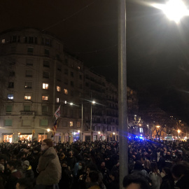 Manifestació a Barcelona en suport al raper Pablo Hasel.