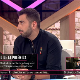 Fotograma del guionista Bernat Barrachina en el programa 'La Roca' este domingo 26 de junio.