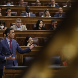 22/06/2022.- El presidente del Gobierno, Pedro Sánchez durante la sesión de control al Gobierno en el Congreso de los diputados este miércoles. EFE/ Emilio Naranjo