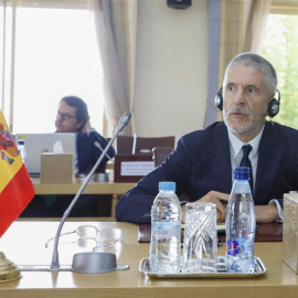 8/07/22. El ministro del Interior español, Fernando Grande Marlaska, en Rabat (Marruecos) a 8 de julio de 2022.