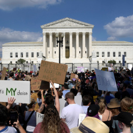 Concentración frente al Supremo de EEUU contra tu fallo sobre el aborto, a 24 de junio de 2022.