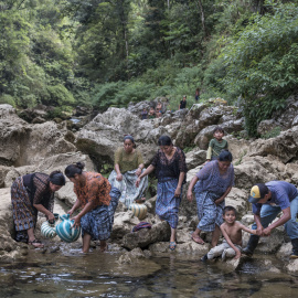 Las mujeres lideran la lucha contra la hidroeléctrica RENACE, vinculada a ACS, que impacta negativamente en el 95% de la población del municipio de San Pedro Carchá (Guatemala). PEDRO ARMESTRE