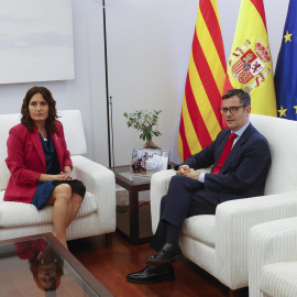 El ministro de la Presidencia, Félix Bolaños (d), se reúne con la consellera de la Presidencia de la Generalitat, Laura Vilagrà (i), este miércoles en el Palacio de la Moncloa en Madrid