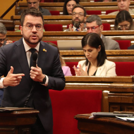 06/07/2022 - Pere Aragonès, en la sessió de control del Parlament d'aquest dimecres.